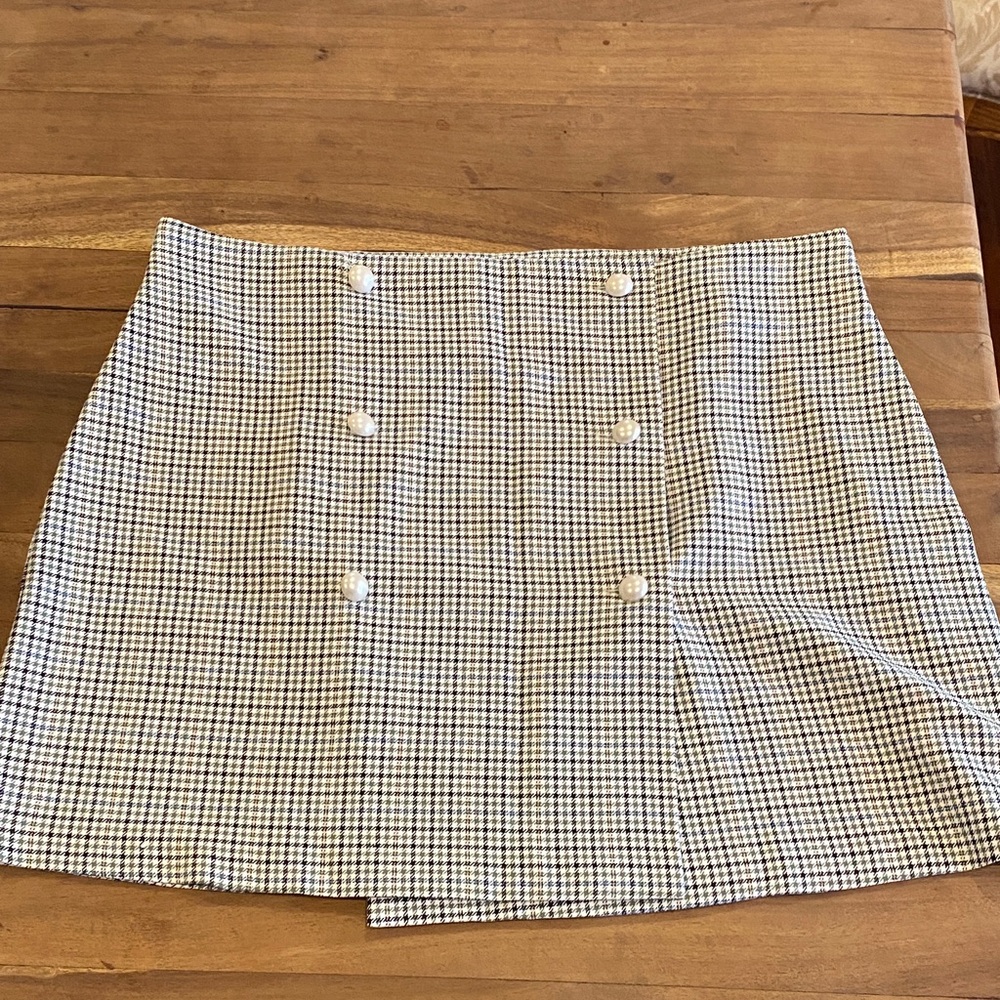 ASOS Monochrome Checkered Mini Skirt